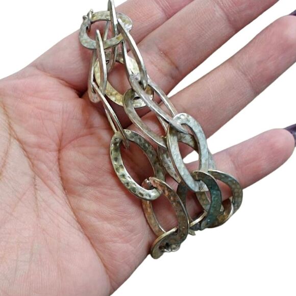 Silver Stacked Loop Bracelet - Picture 1 of 3
